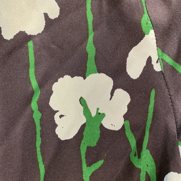 NWT 100% Silk Marimekko Button-Up Shirt Sz 10/12 - Picture 4 of 5